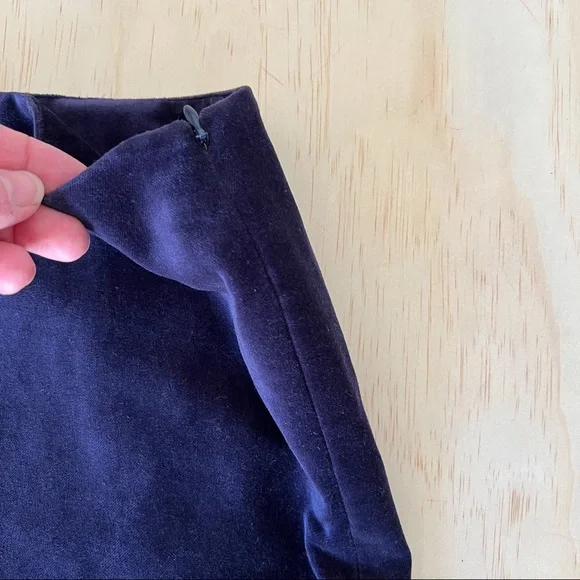 Brand new Theory blue velvet mini skirt, size 12 - Picture 2 of 6